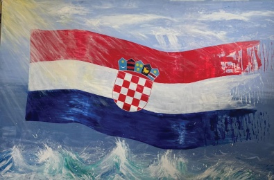 Croatian flag in abstraction — for the 1100th anniversary of King Tomislav's coronation